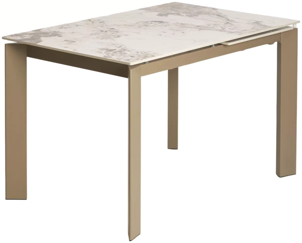 Кухонный раздвижной стол Corner 120, Gloss Luxury Pandora Solid Ceramic, Taupe