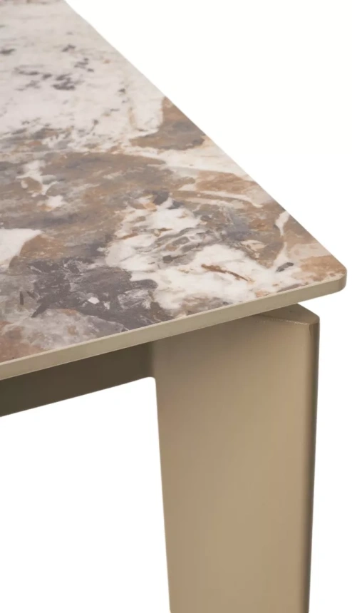 Кухонный раздвижной стол Corner 120, Gloss Luxury Pandora Solid Ceramic, Taupe