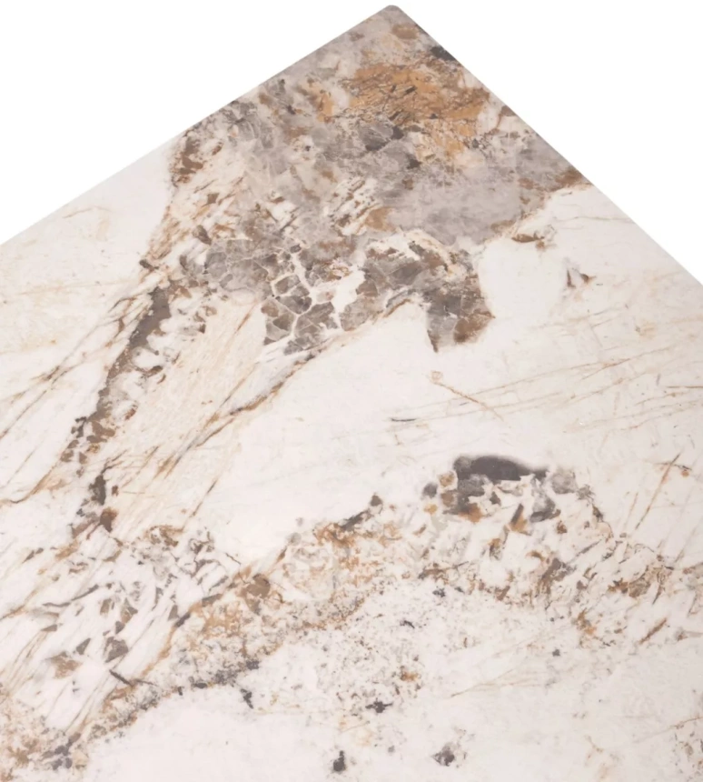 Кухонный раздвижной стол Corner 120, Gloss Luxury Pandora Solid Ceramic, Taupe