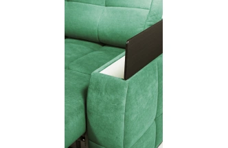 Диван прямой Сиэтл, ткань Lamb emerald, декор Структурный Кофе
