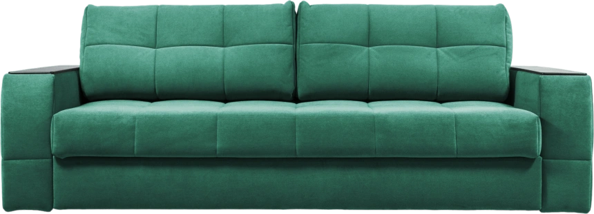 Диван прямой Сиэтл, ткань Lamb emerald, декор Структурный Кофе