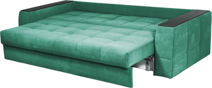 Диван прямой Сиэтл, ткань Lamb emerald, декор Структурный Кофе