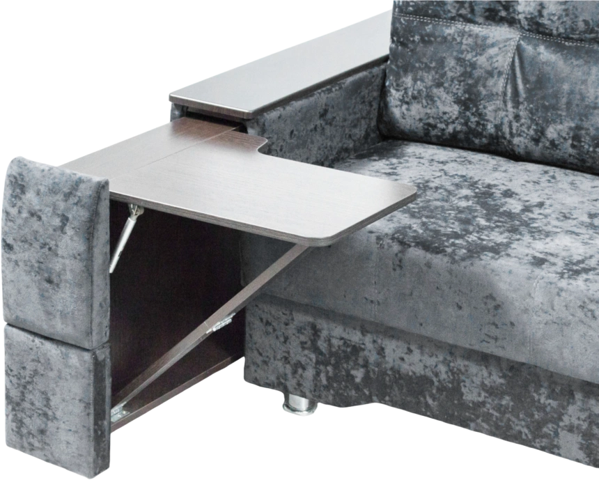 Диван прямой Атлант 2, ткань Kioto dove, декор Венге