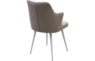 Стул Herman, поворотный, латте #25, велюр, белый каркас