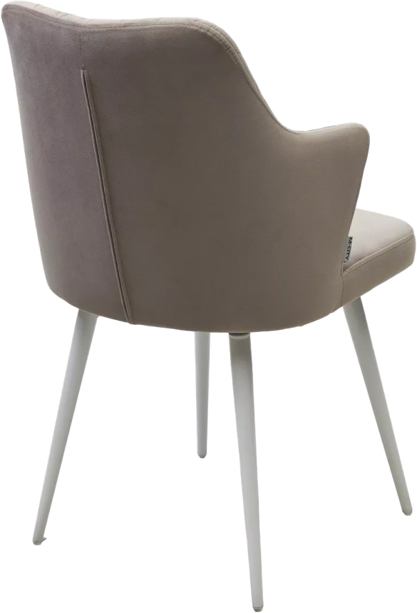 Стул Herman, поворотный, латте #25, велюр, белый каркас