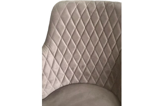 Стул Herman, поворотный, латте #25, велюр, белый каркас