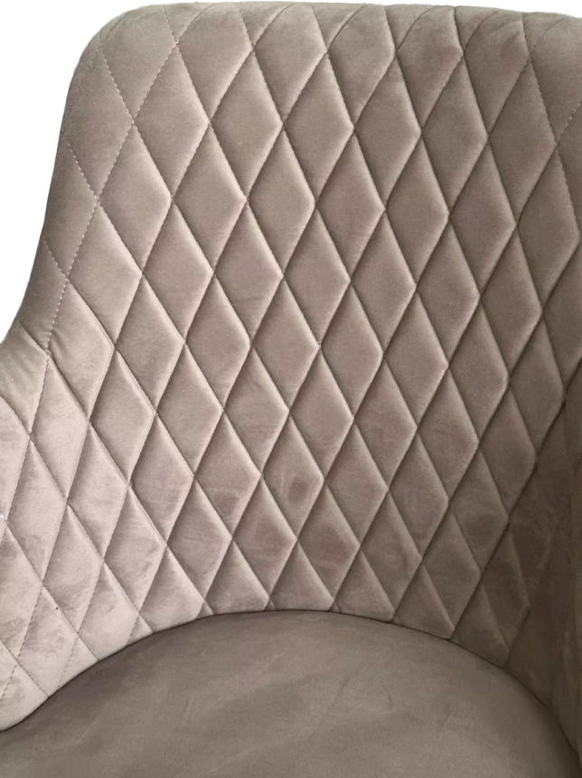 Стул Herman, поворотный, латте #25, велюр, белый каркас