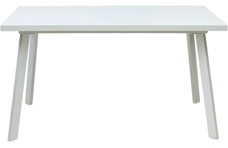 Кухонный стол раздвижной Форел 120, белый, стекло, белый