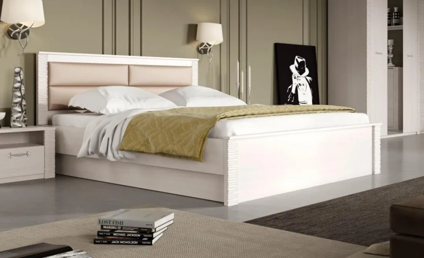 Кровать Элана 140, полутораспальная, бодега белая