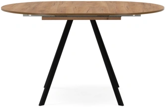 Кухонный раздвижной стол Курт, дуб крафт золотой / черный матовый