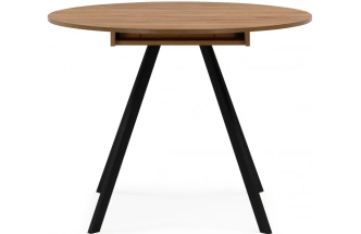 Кухонный раздвижной стол Курт, дуб крафт золотой / черный матовый