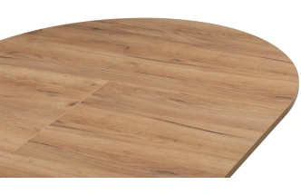 Кухонный раздвижной стол Курт, дуб крафт золотой / черный матовый