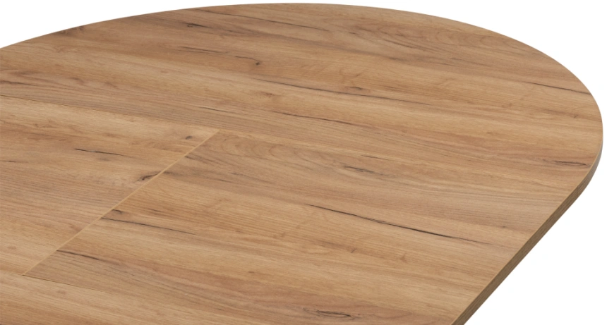 Кухонный раздвижной стол Курт, дуб крафт золотой / черный матовый