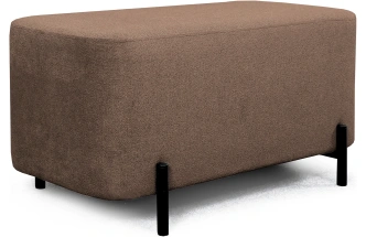 Банкетка Портленд, мягкая, на ножках, ткань торонто коричневый