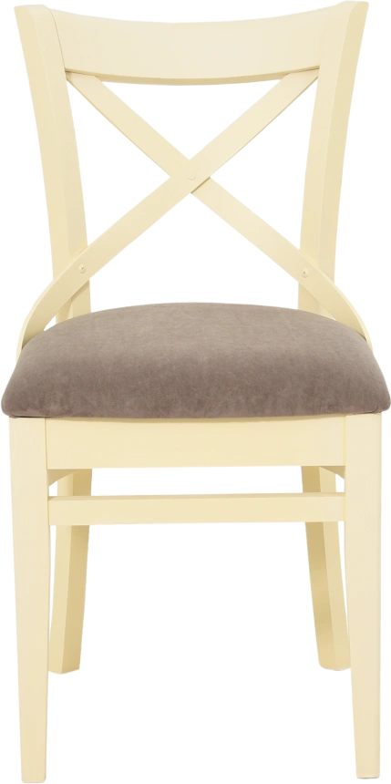 Стул Соло Венский, деревянный, браво браун велюр, каркас слоновая кость