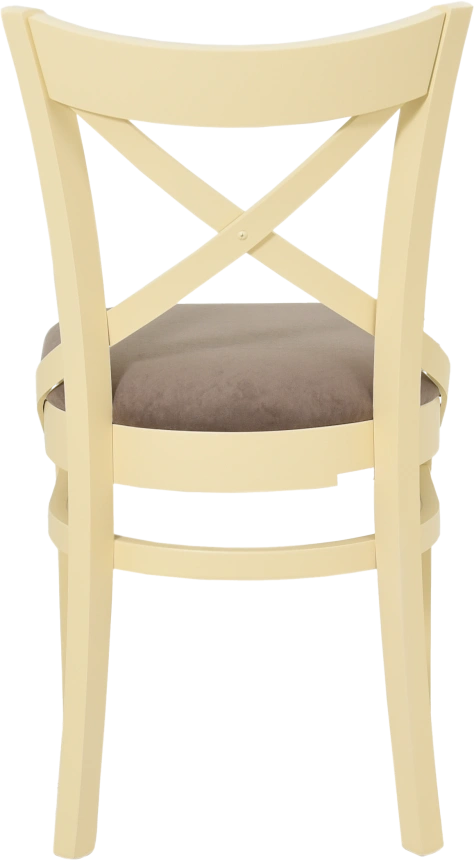 Стул Соло Венский, деревянный, браво браун велюр, каркас слоновая кость