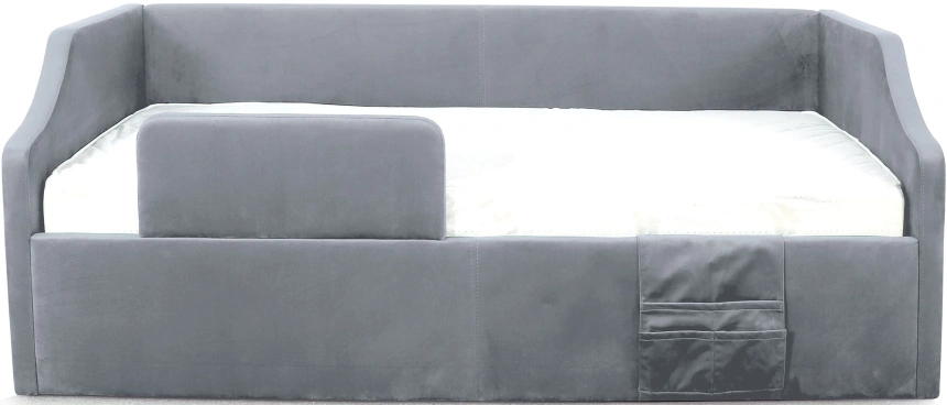 Кровать односпальная Дрим СТАНДАРТ, велюр Мора серый