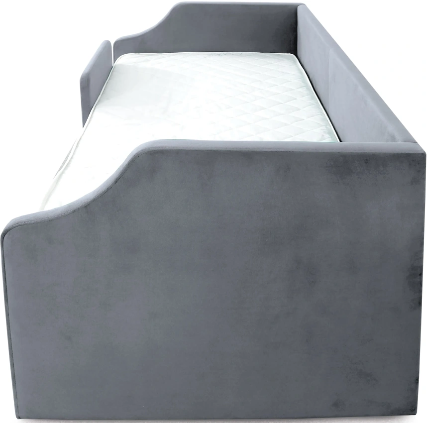 Кровать односпальная Дрим СТАНДАРТ, велюр Мора серый