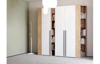 Стеллаж торцевой Ренн, дуб натуральный светлый