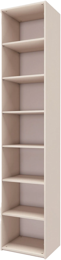 Шкаф одностворчатый Луара 10, с полками, кашемир серый