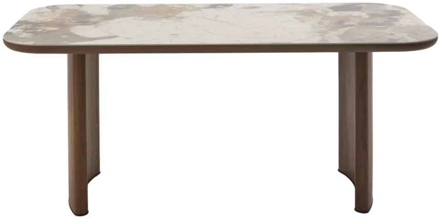 Кухонный стол Bark 180, цвет CA035, керамика, орех