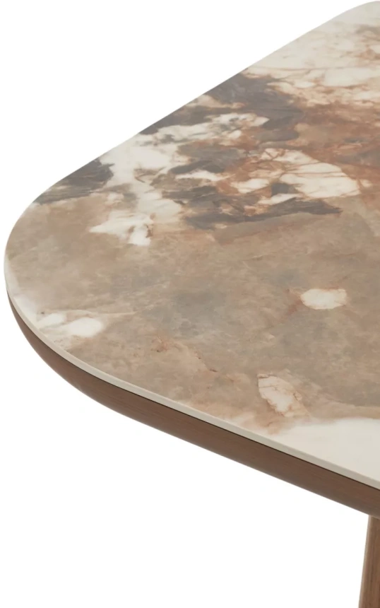 Кухонный стол Bark 180, цвет CA035, керамика, орех