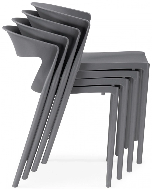 Стул Градно, пластиковый, серый