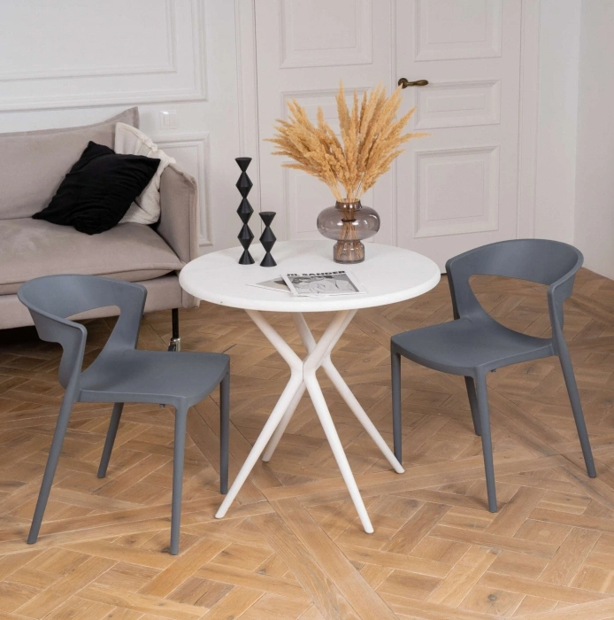 Стул Градно, пластиковый, серый