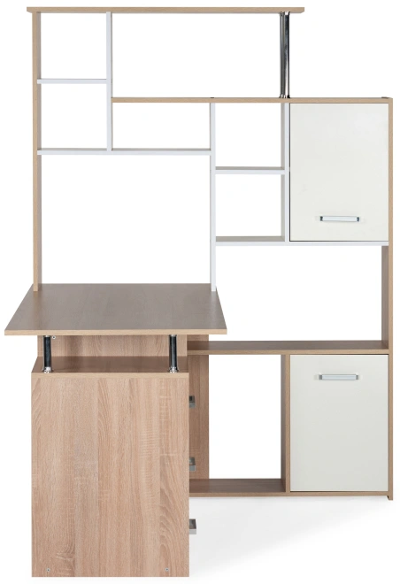 Стол компьютерный правый КС-15, дуб сонома / белый