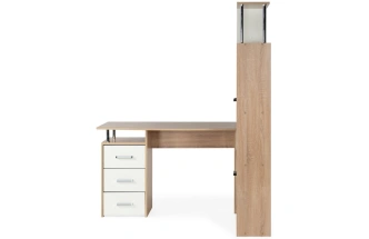 Стол компьютерный правый КС-15, дуб сонома / белый