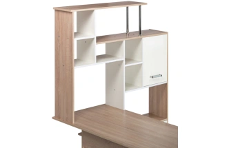 Стол компьютерный правый КС-15, дуб сонома / белый