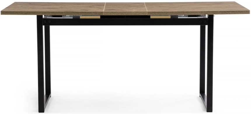 Кухонный обеденный раздвижной стол Макта, 140(170)х85х73, дуб велингтон / черный матовый