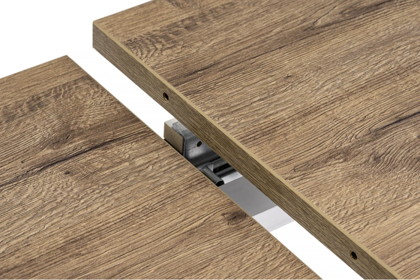 Кухонный обеденный раздвижной стол Макта, 140(170)х85х73, дуб велингтон / черный матовый