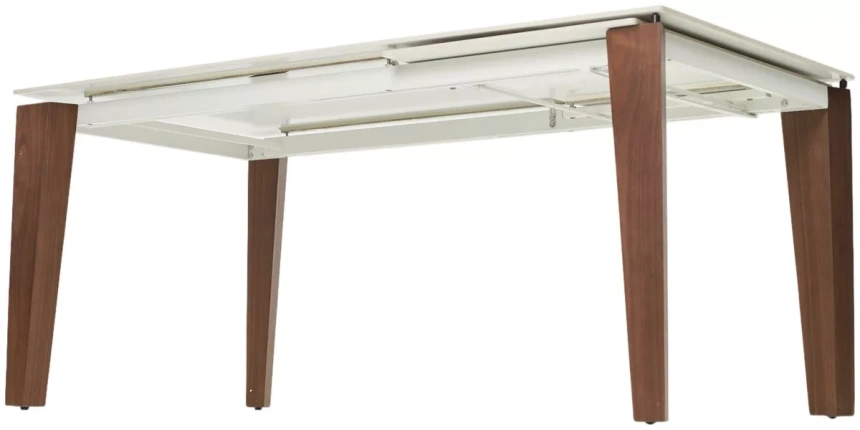 Обеденный раздвижной стол Esmir 180, gloss luxury pandora solid ceramic, орех