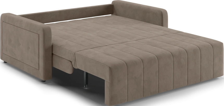 ​Диван прямой Борго 160, модель 107, Ultra Beige (бежевый) / венге