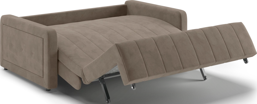 ​Диван прямой Борго 160, модель 107, Ultra Beige (бежевый) / венге