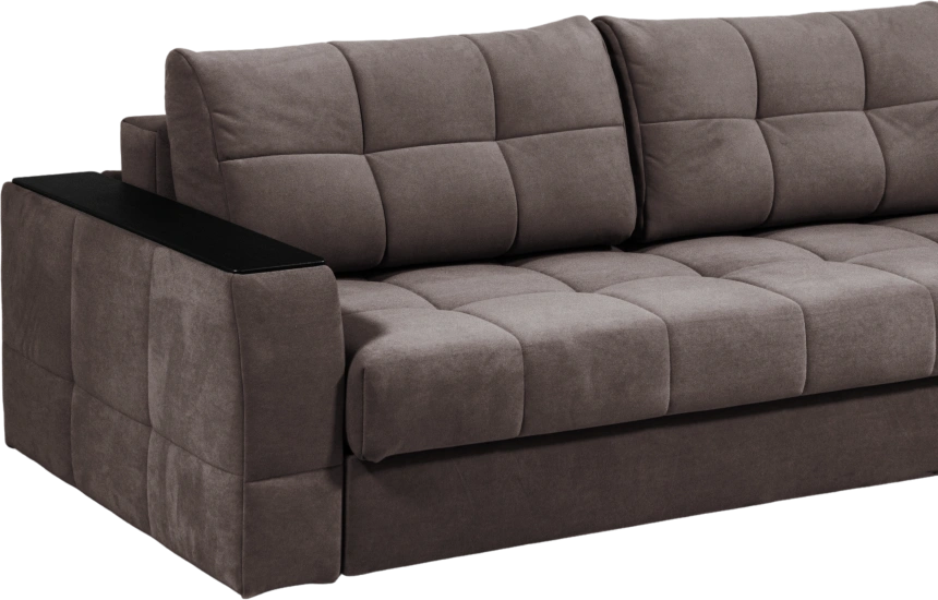 Диван прямой Сиэтл, ткань Lamb vision, декор Структурный Кофе