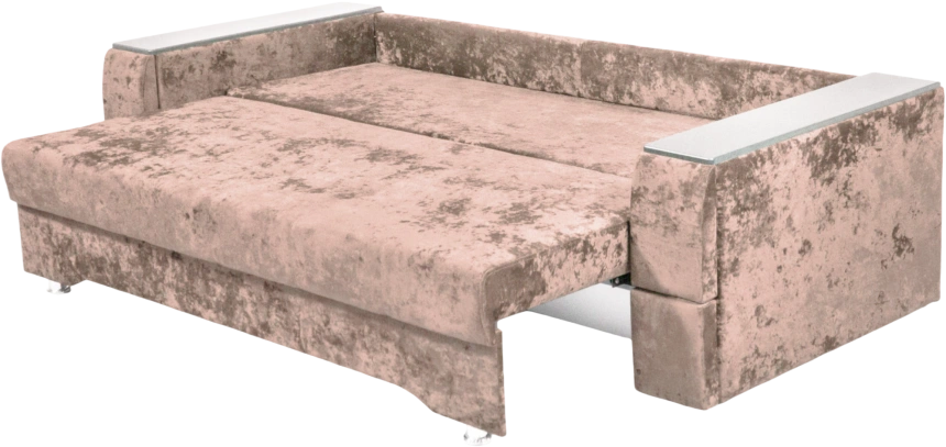 Диван прямой Атлант 2, ткань Kioto rose, декор венге