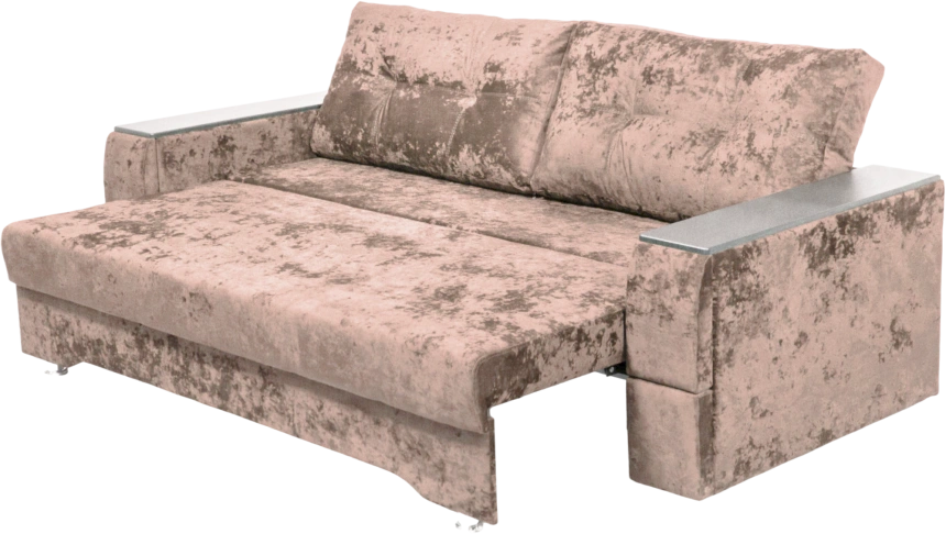 Диван прямой Атлант 2, ткань Kioto rose, декор венге