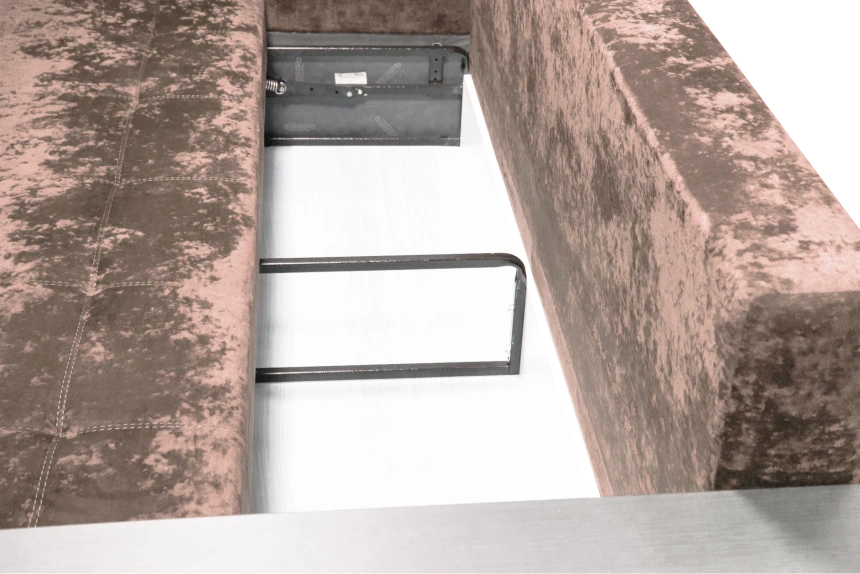 Диван прямой Атлант 2, ткань Kioto rose, декор венге