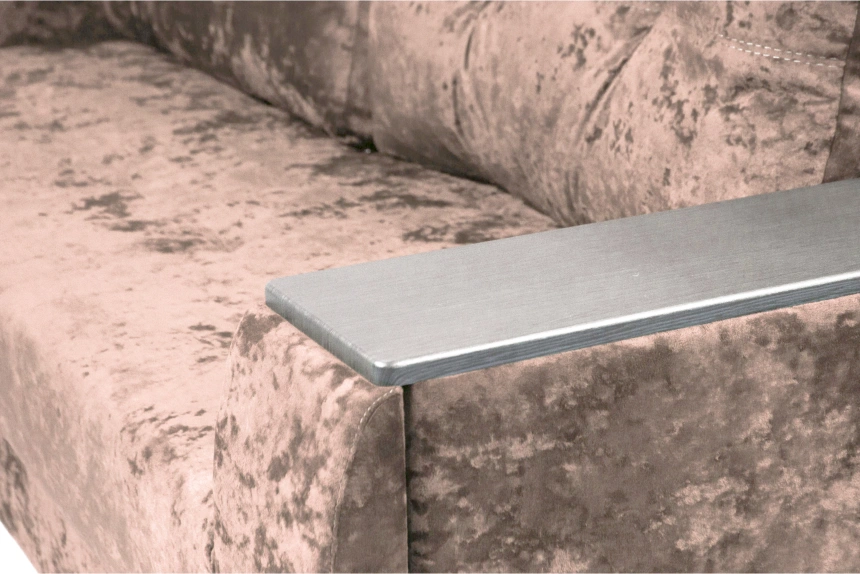 Диван прямой Атлант 2, ткань Kioto rose, декор венге