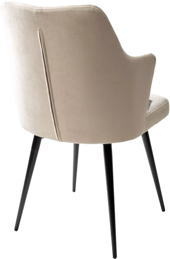 Стул Herman, поворотный, латте #25, велюр, черный каркас
