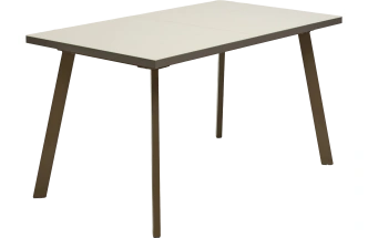 Кухонный стол раздвижной Форел 120, капучино, стекло, капучино