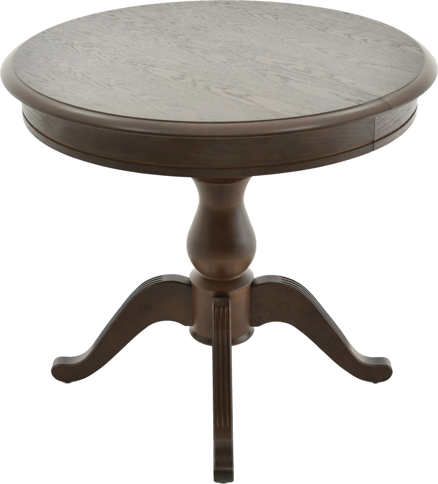 Кухонный стол Фабрицио 1, D 82, орех темный, каркас орех темный