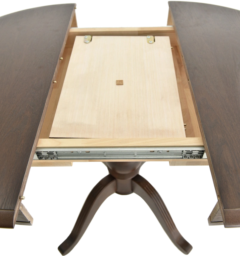 Кухонный стол Фабрицио 1, D 82, орех темный, каркас орех темный