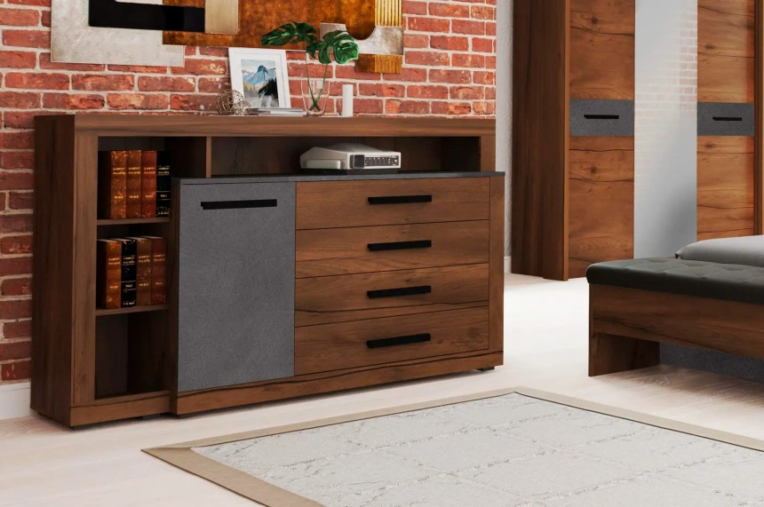 Спальный гарнитур Глазго, композиция #3, металл бруклин / таксония