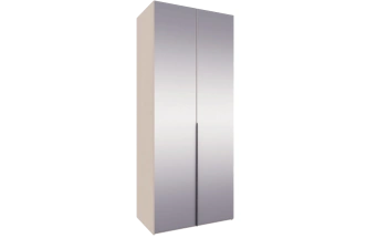 Шкаф двухдверны Лаура 3, распашной с зеркалом, кашемир серый