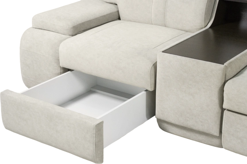 Диван модульный Арт-18, Гретта боне, Венге Аруба, Бар слева