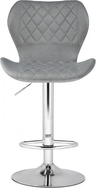 Барный стул Porch, с подножкой, серый / хром