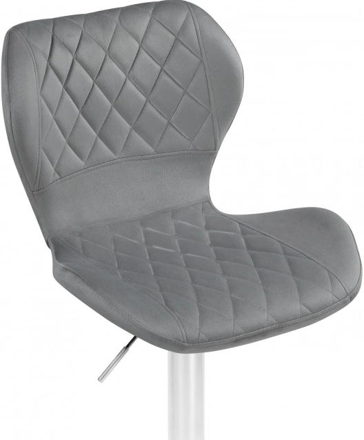 Барный стул Porch, с подножкой, серый / хром